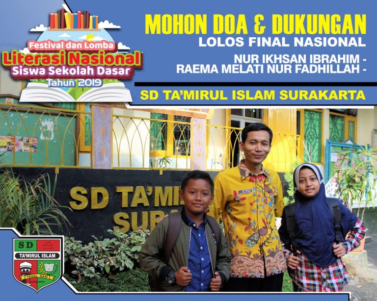 Inilah Dua Siswa SD Ta’mirul yang Lolos ke FL2N 2019